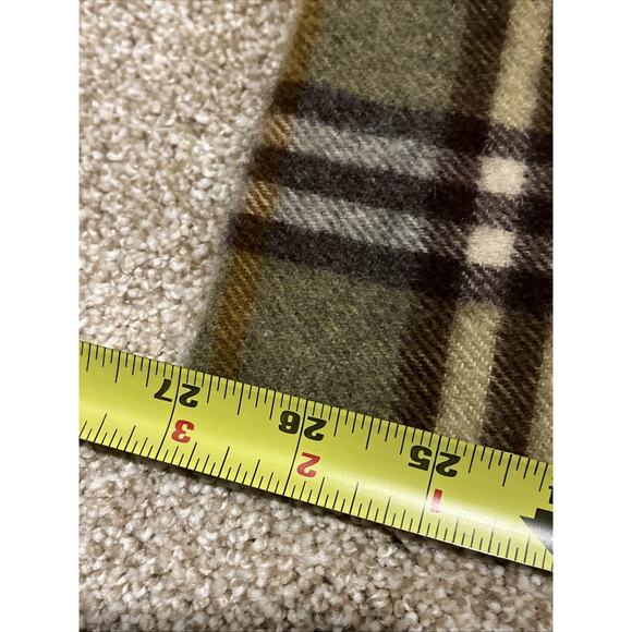 Burberry Of London 100% Cashmere Scarf Authentic Nova Check Fringe Unisex VTG - Picture 8 of 8